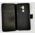 Black Book Case Flip with Strap For Nokia 7 Plus TA-1041 Slim Fit Look